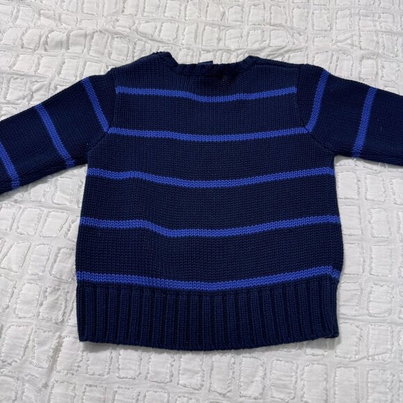 Vintage Polo Ralph Lauren Boys Striped Navy Sweater Size 4T With Tags - Picture 8 of 10